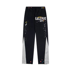 Gallery Dept. "GALERIE DEPT." Logo Paint Splatter Contrast Panel Sweatpants - Black