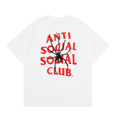 Anti Social Social Club Spider Red Logo T-Shirt - White