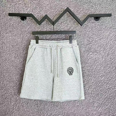 Chrome Hearts Light Gray Horseshoe Logo Sweatshorts