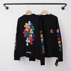 Chrome Hearts Multi-Color Cross Cluster & Chest Emblem Long Sleeve (Black)