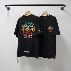 Chrome Hearts Rainbow Gradient Horseshoe & Cross T-Shirt (Black)