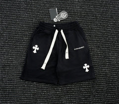 Chrome Hearts Black Drawstring Cross Patch Sweatshorts