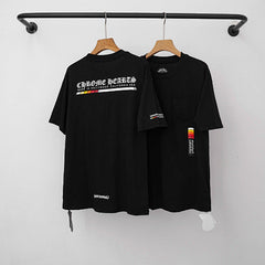 Chrome Hearts Gradient Bar Script Logo T-Shirt (Black)