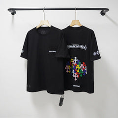Chrome Hearts Lower Cluster Cross & Scroll Short Sleeve T-Shirt (Black)