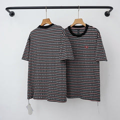 Chrome Hearts Dark Monogram Striped Short Sleeve T-Shirt