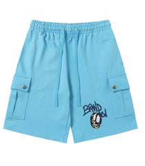 Chrome Hearts Light Blue Cargo Graphic Sweatshorts