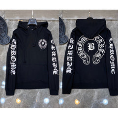 Chrome Hearts Gothic Letter "B" Horseshoe Hoodie (Black)
