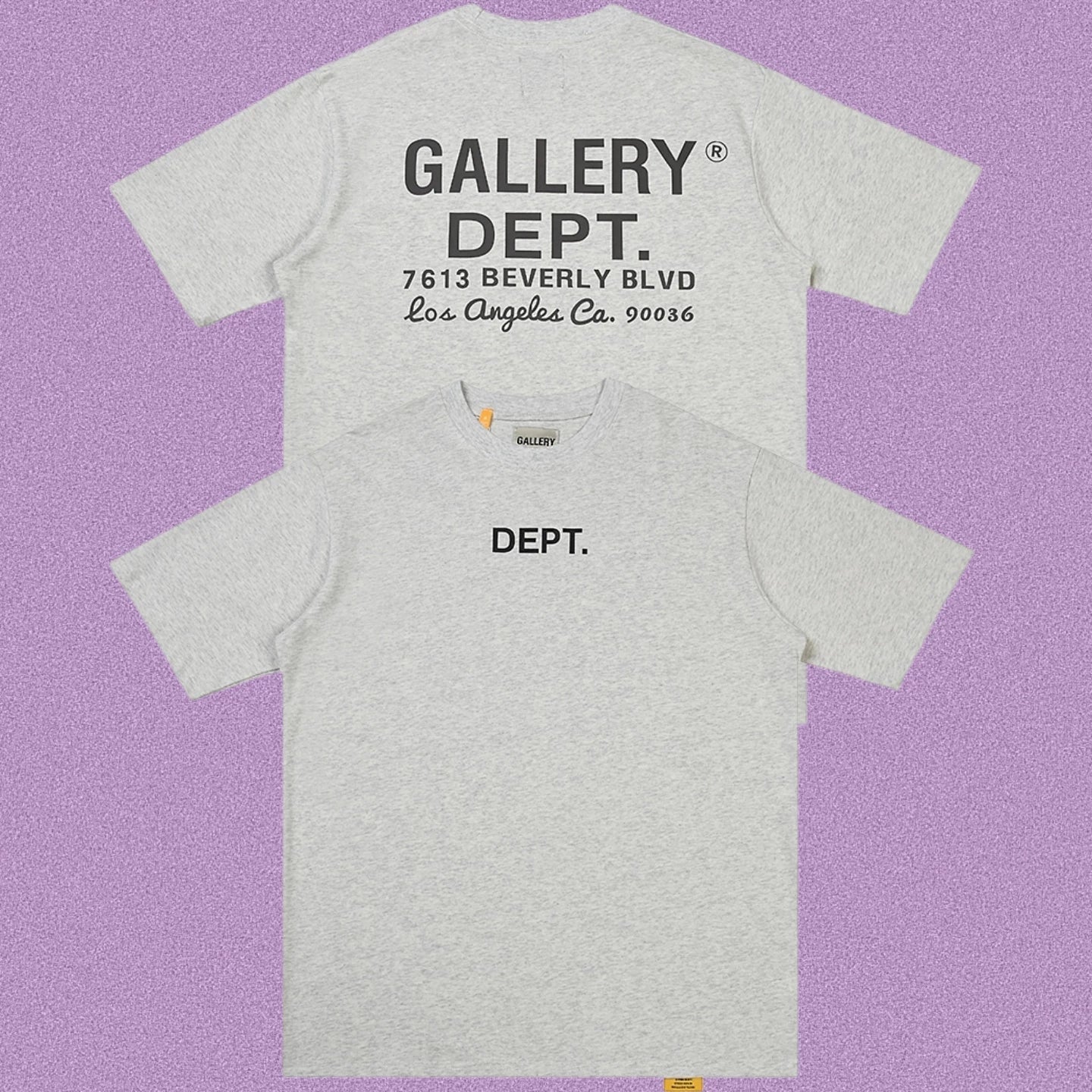 Gallery Dept. Beverly Blvd Address Short Sleeve T-Shirt - Light Grey